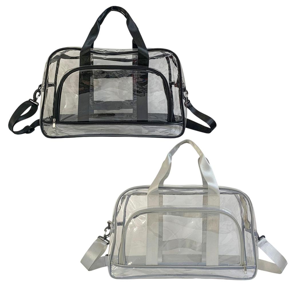 Clear Toiletry Bag for Women Men Waterproof Organizer PVC Transparent Makeup Bag Tote Bag for Airport Travel Gym Events Airline