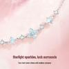 Star Luminous Four-Leaf Clover Bracelet: Luxury Hand Jewelry Gift for Girls & Best Friends