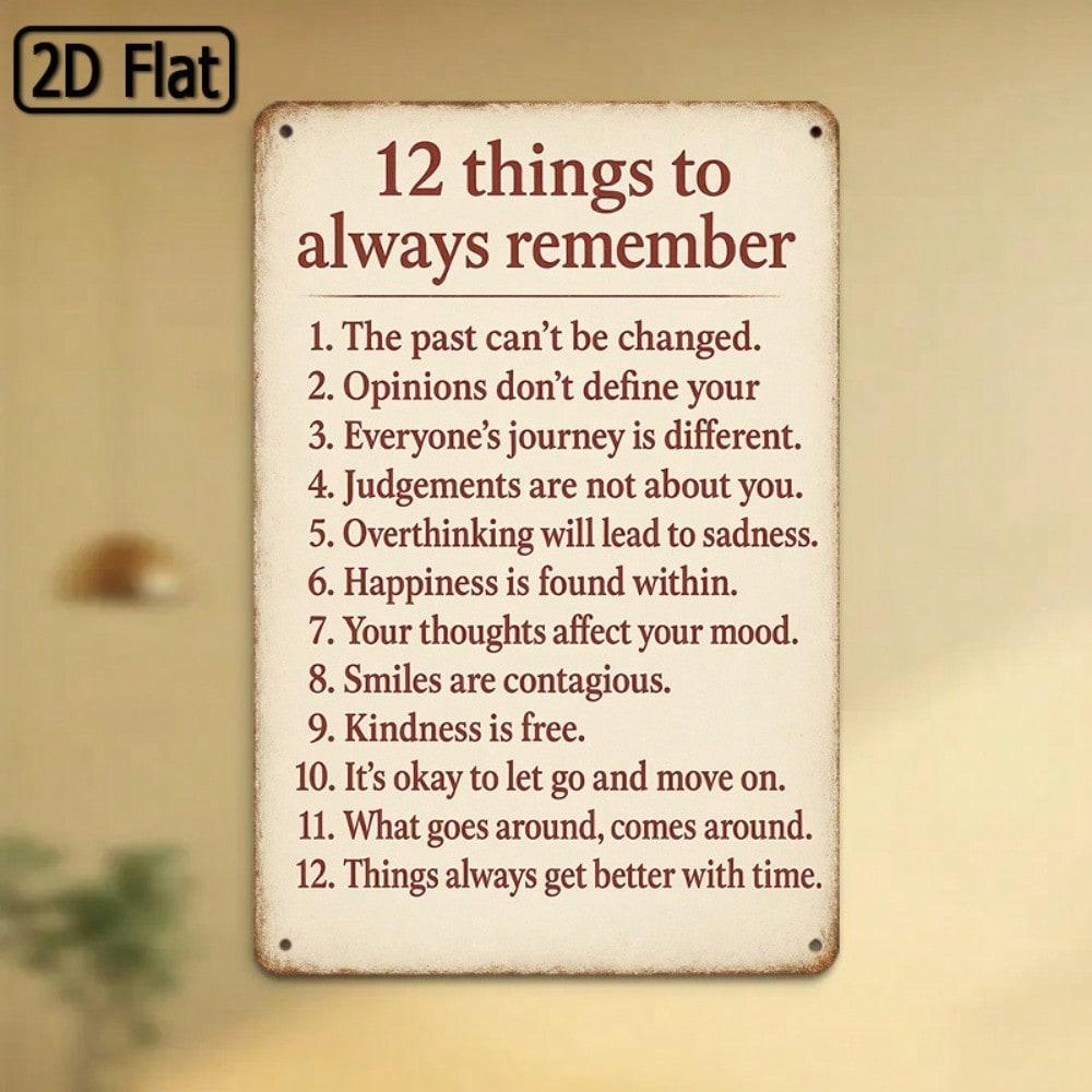 Planetjuice Vintage Tin Sign  Life Lessons Durable Metal Wall Art x Inches Home Office Decor (as the picture,20x30)