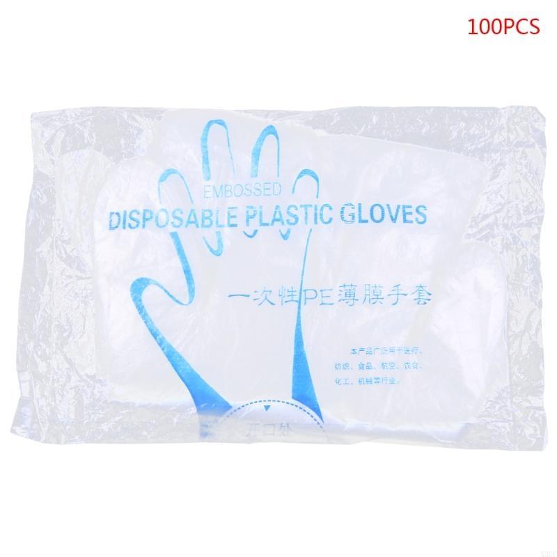 Set mit 80/100 Schutzhandschuhen aus Kunststoff, Reinigungshandschuhe für Küche, Kochen X3UC