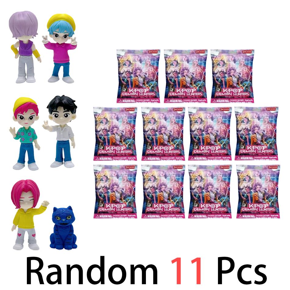 Anime K-pop Demon Hunters Series Figure Bag Tiger Figurine Toy Desk Decoration Statues Ornament Halloween Christmas Kid Gifts