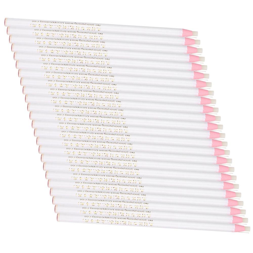 24pcs Multi-Functional Fabric Marking Pencil White Tailor Chalk Pencil  For Tailor