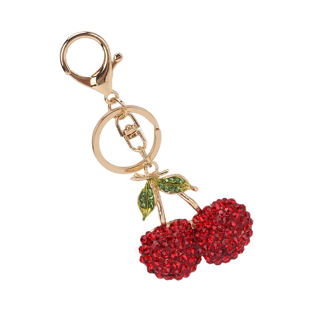 Cherry Keychain Cherry Shape Cute Fashion Car Keychain with Key Rings Hook Cute Keychain for