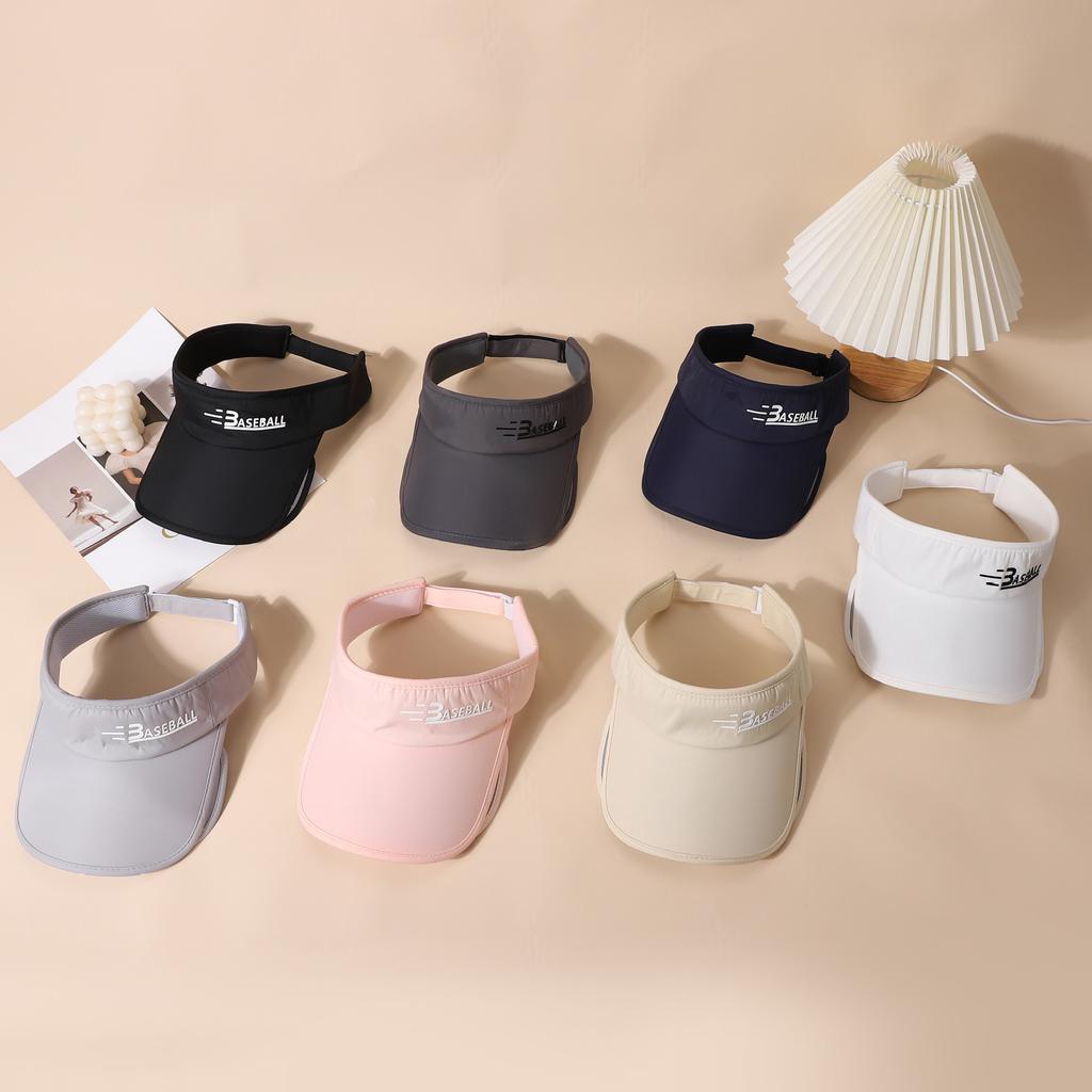Retractable Pull Plate Offset Printing Letter Sun Hat Men'S And Women'S Quick-Drying Sunshade Running Casual Empty Top Hat