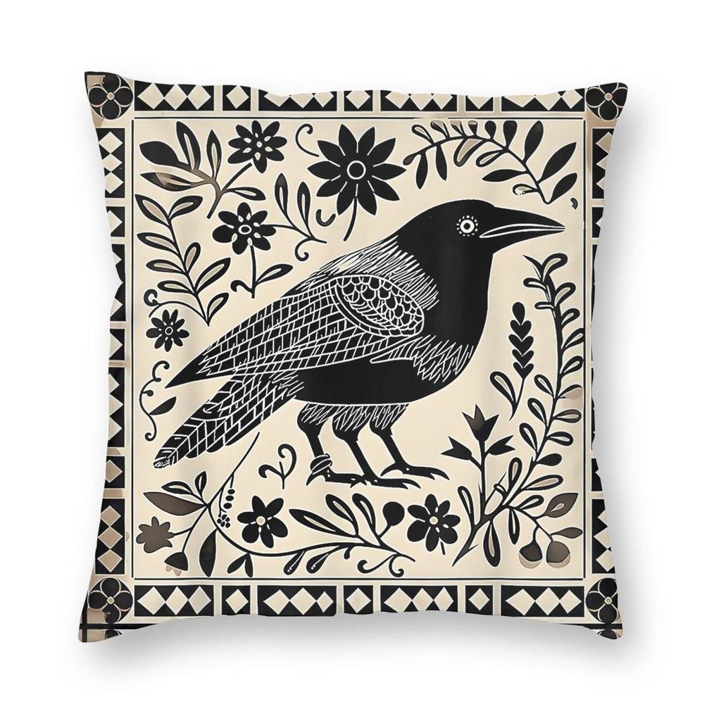 Crows Before Bros Support Local Murder Square Pillowcase Polyester Linen Velvet Creative Zip Decor Home Cushion Cover