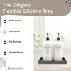 Hand Sanitizer Shampoo Storage Tray Silicone Tray for Bathroom Countertops Jewelry Display Tray for Decorative Storage