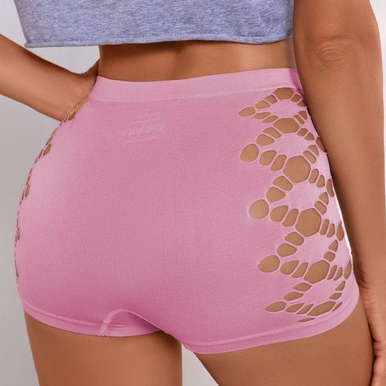 Damen Boy Shorts Unterwäsche No Show Nahtlos Seite Hohl Boxer Slips Sexy