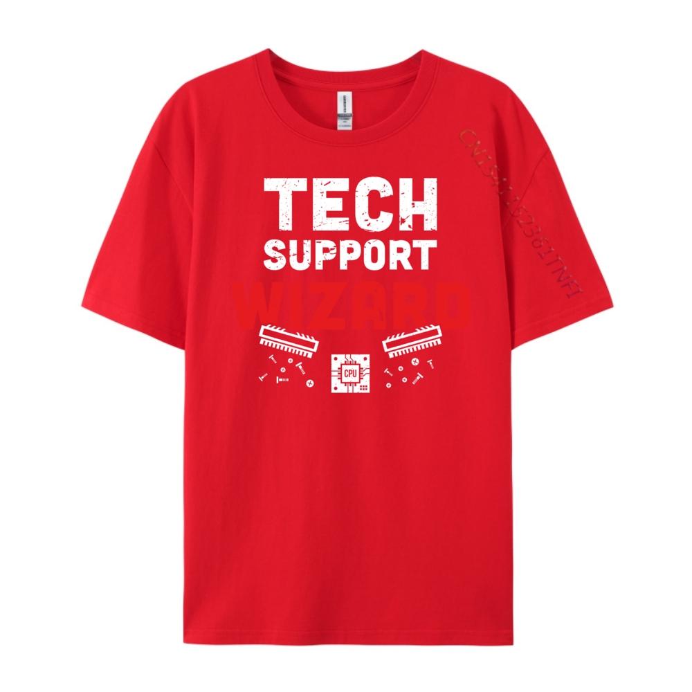 Tech Support Wizard Helpdesk And Computer Technician Funny Shirts Luxury TShirt Japan Style Illustration S