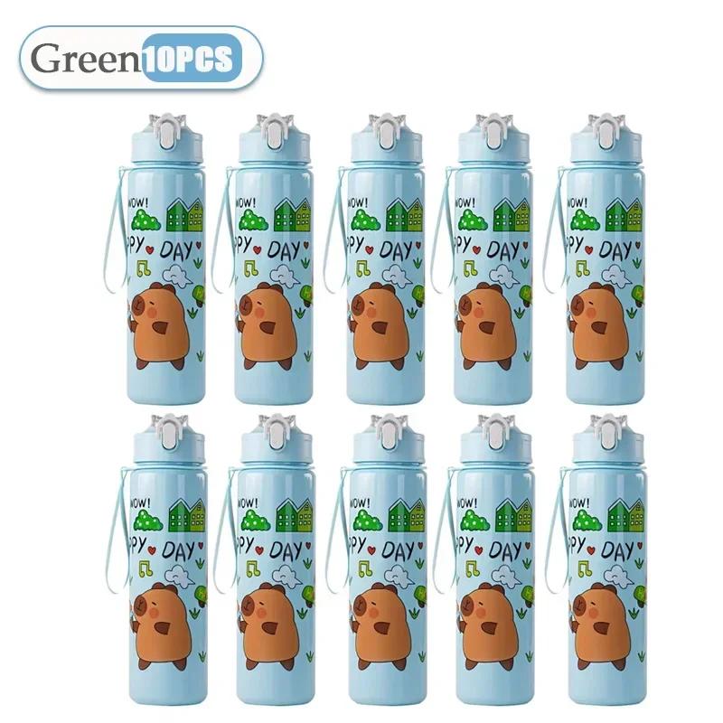 Capybara Straw Cup Kids Water Bottle Large Capacity Cute Capybara Cartoon Sippy Cup with Straw Portable for Children