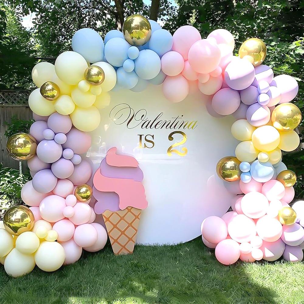Macarons rainbow Color Birthday Latex Balloon Chain Set rainbow Balloon Arch Party Decoration Balloon Arch Set