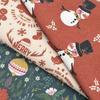 0.5m/1m/2m Cotton Linen Christmas Print Fabric For Christmas Decoration, Tablecloths, Curtains, Sofa Pillows Handmade DIY Fabric