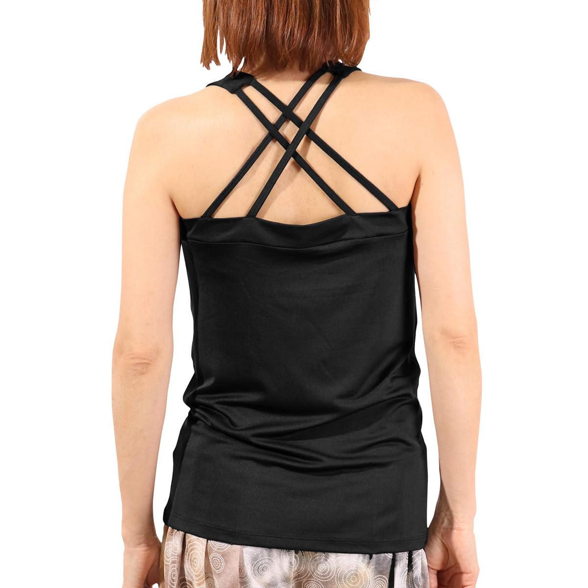 

one Twin Cross Camisole with Yoga Black Pane(t) Women s Cups, Wear, чёрный