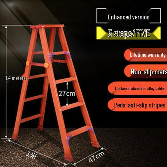 Multi-functional A-frame Aluminum Alloy Folding Telescopic Ladder for Indoor & Outdoor Use