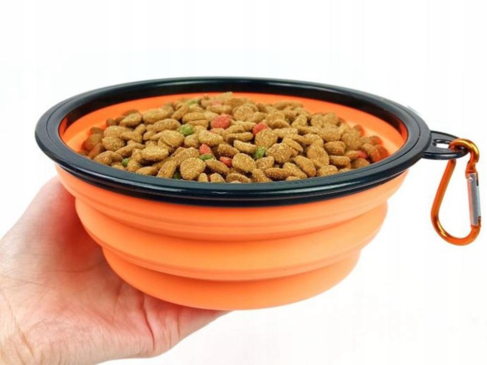 Foldable Dog Bowl Orange (200) Gab_A
