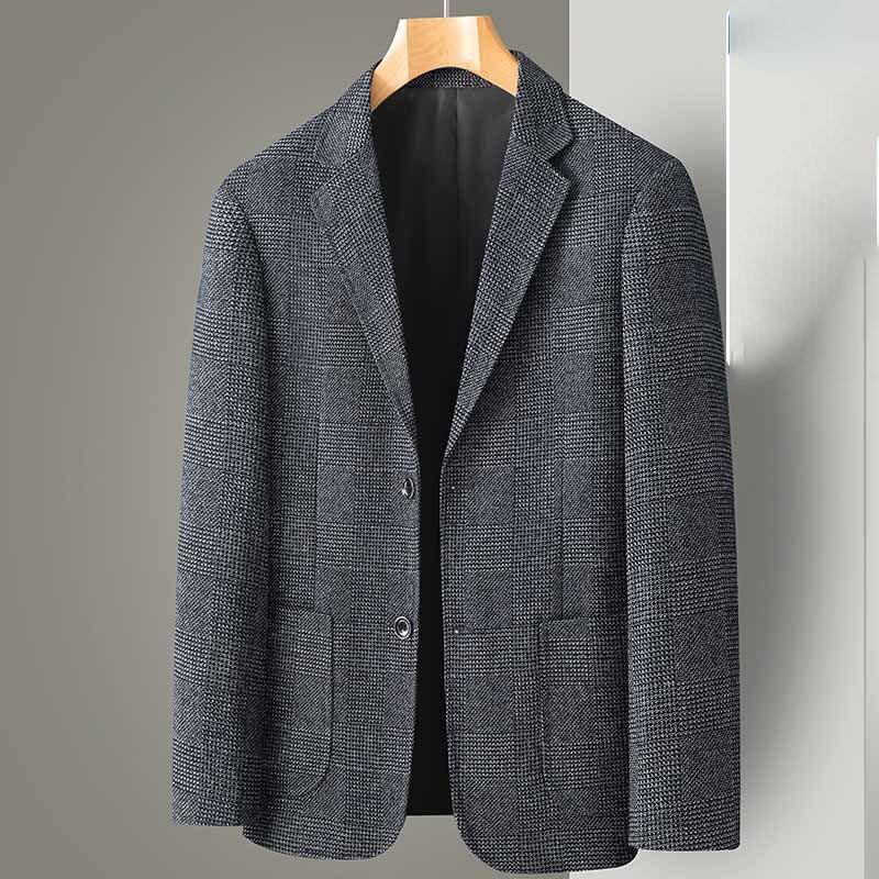 Men's Blazer Coat Fashion Middle-aged Business Casual Professional Wear Casual Loose British Style Sub-trend Four Seasons Suit