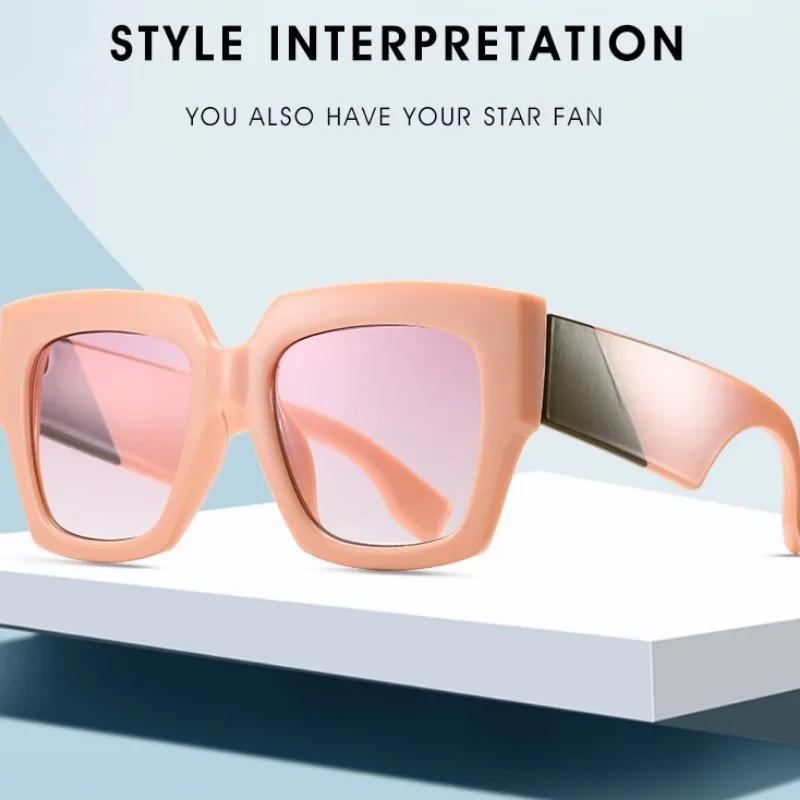 Square Oversized Sunglasses Fashionable Women Men Luxury Brand Designer Sun Glasses Famale Male Retro Eyewear Uv400 Shades