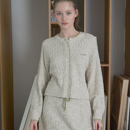 Two-Tone Knit Cardigan J1KT121E M