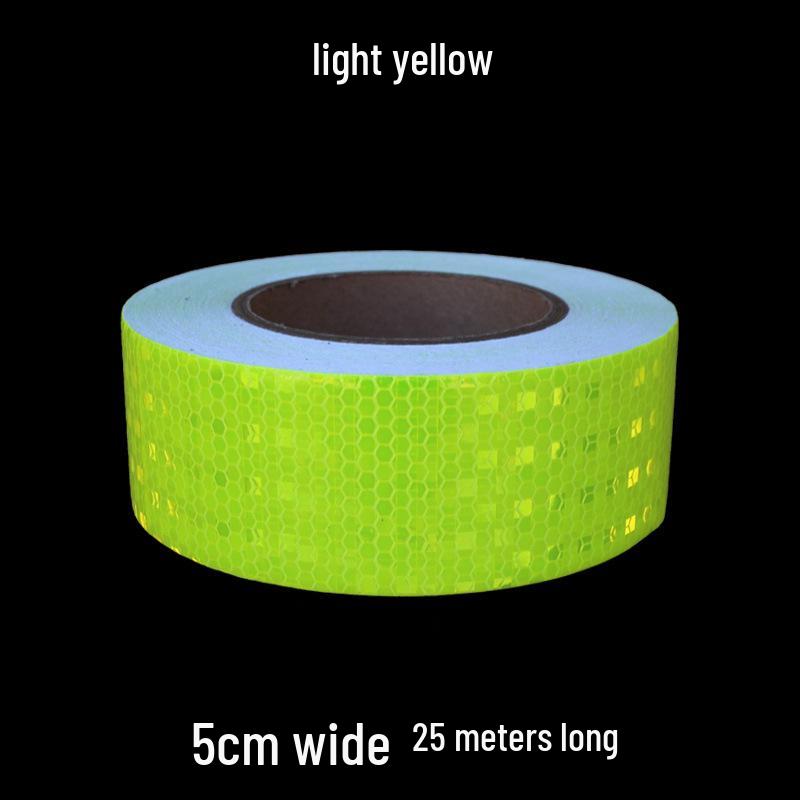 5cm Black Yellow Reflective Honeycomb Arrow Warning Tape Car Sticker