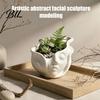 Durable Planter Pot Abstract Human Face Pot, 3D Printed Head Shape Decor Flowerpot, Succulents Plants Container for Home Office Balcony Flowerpot