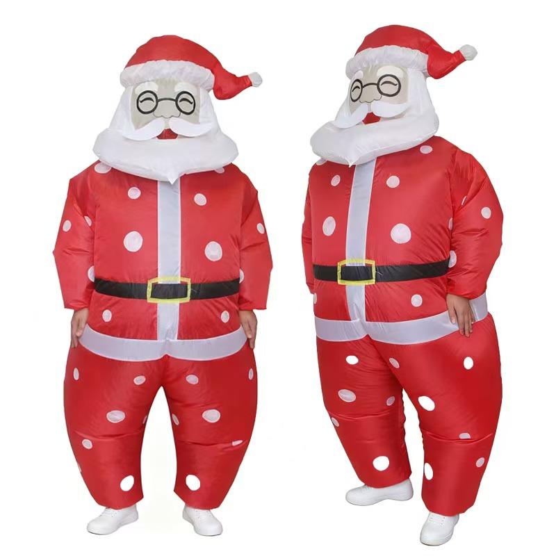 Cosplay Adult Inflatable Santa Polyester Material Halloween Costume for Unisex Party Funny Fancy Dress Clowns & Circus Mascot