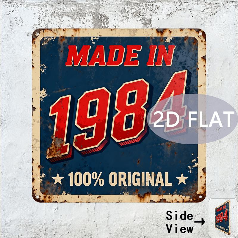 Vintage Original D Flat Aluminum Sign Retro x Inch Metal Wall Plaque Durable Outdoor Decoration