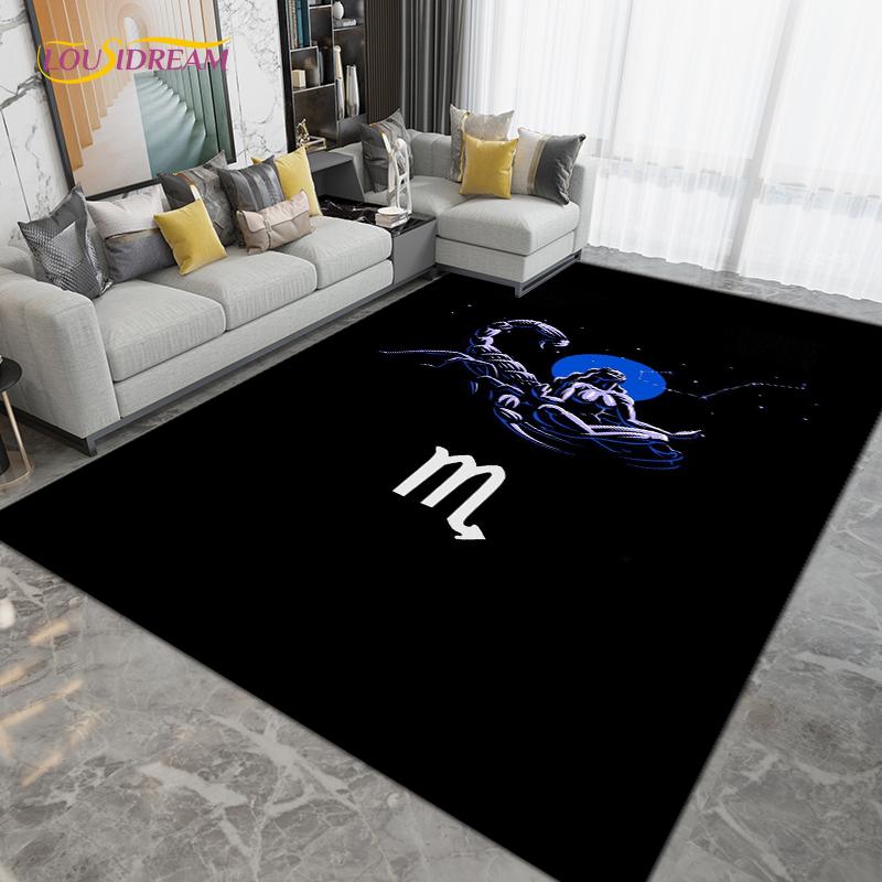 Skorpion Skorpion Bereichsteppich Groß, Teppich für Wohnzimmer Schlafzimmer Sofa Dekoration, Küche Badezimmer Fußmatte Rutschfeste Bodenmatte