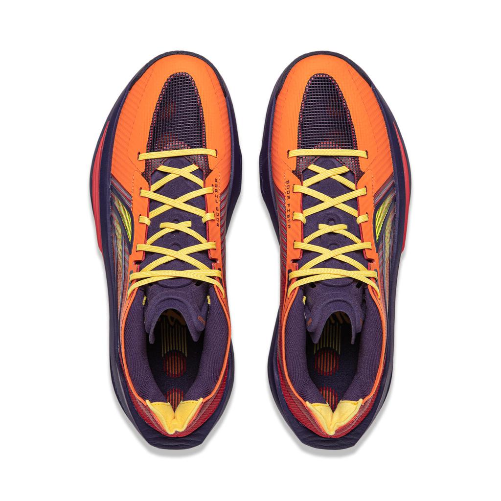 LiNing Ultralight Yumen Pass Technology Lightweight Shoes Men Basketball Shoes Orange-Red ABAV007-45