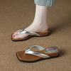 Schafsleder Version 529-3 ausländischer Stil halbschleppend Damenoberbekleidung 2025 Sommer neue beliebte Flip-Flops Strandsandalen