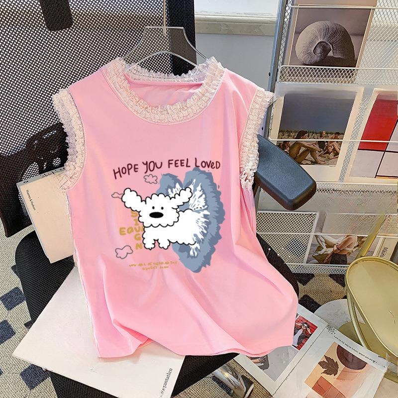 Women's Summer Fashion New Loose Chic Chic Lace Lace Vest Top
