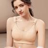 Pregnant women's front buckle breastfeeding underwear bra large size bra breastfeeding gather anti-sagging thin bra