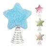 Star Tree Topper Furry Star Christmas Treetop Ornaments for Winter