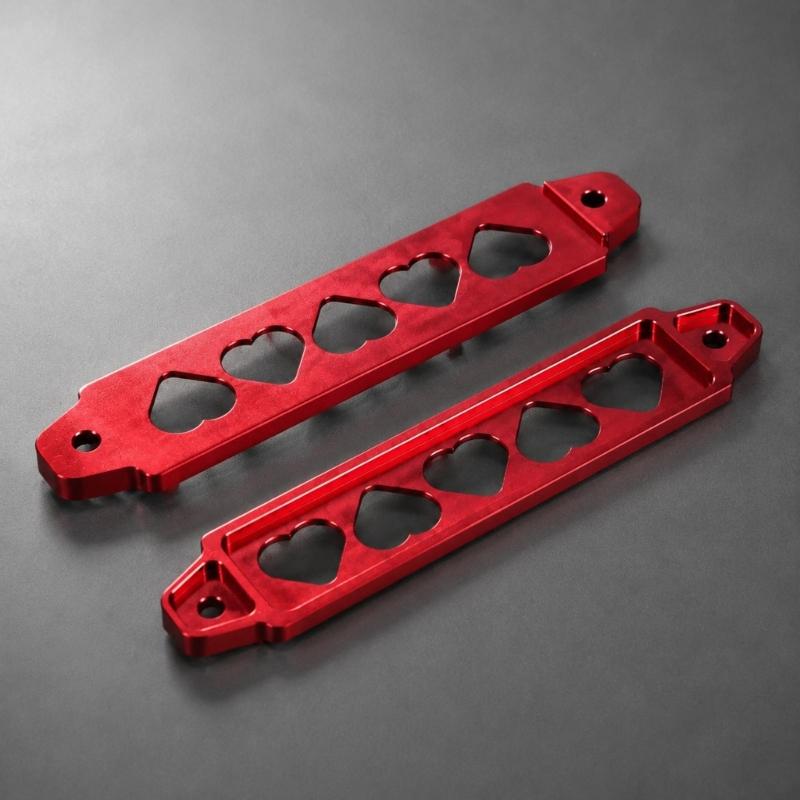 Anodized Metal Battery Hold Down Bracket Kit for Car or Motorcycle, Secure Battery Mounting Bars for Service Use