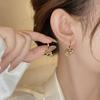 Cute Cartoon Pony Ear Buckle For Women Girl Fashion Versatile Shining Zircon Horse Earrings Jewelry Accessories New Year Gifts