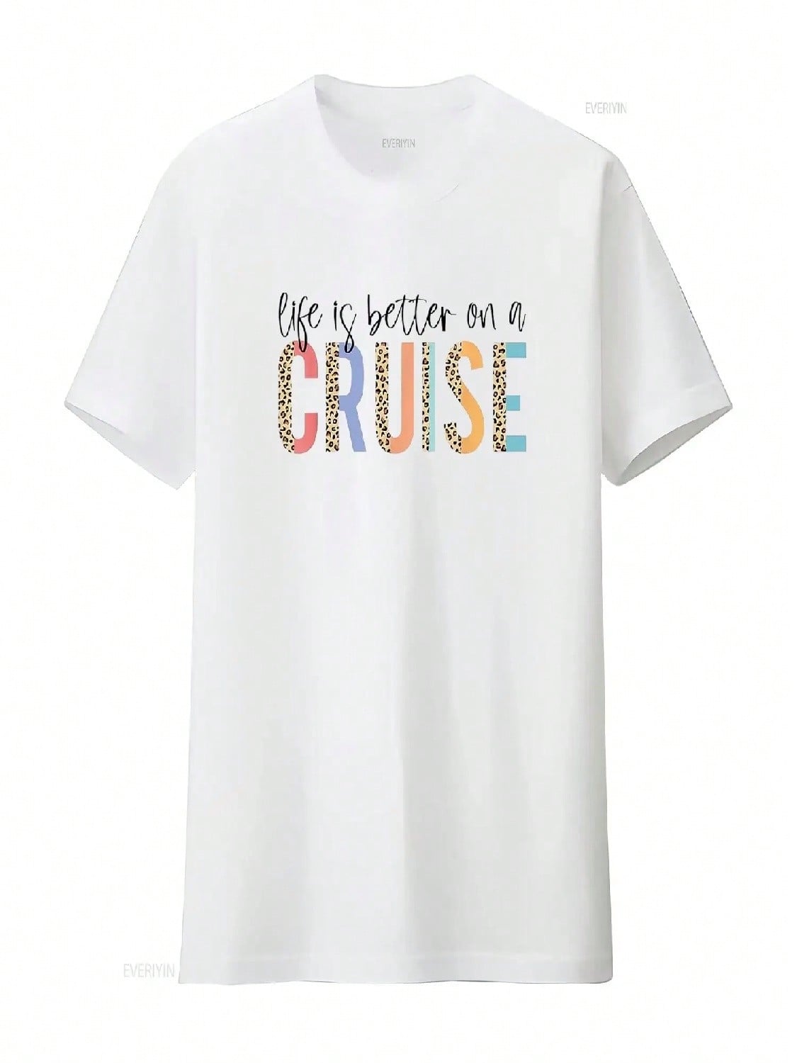 Life Is Better On A Cruise Family Matching T Shirt Vintage Washed Stylish Stretched Streetwear Breathable Unisex Comfortable S разноцветный