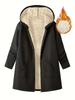 Plus Size Hot Selling Winter Women's Warm Plush Pocket Hooded Sports Jacket