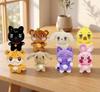 Mini Animal Plush Keyring Cute Fluffy Car Key Pendant Backpack Wallet Ornament Teen Girls Accessories