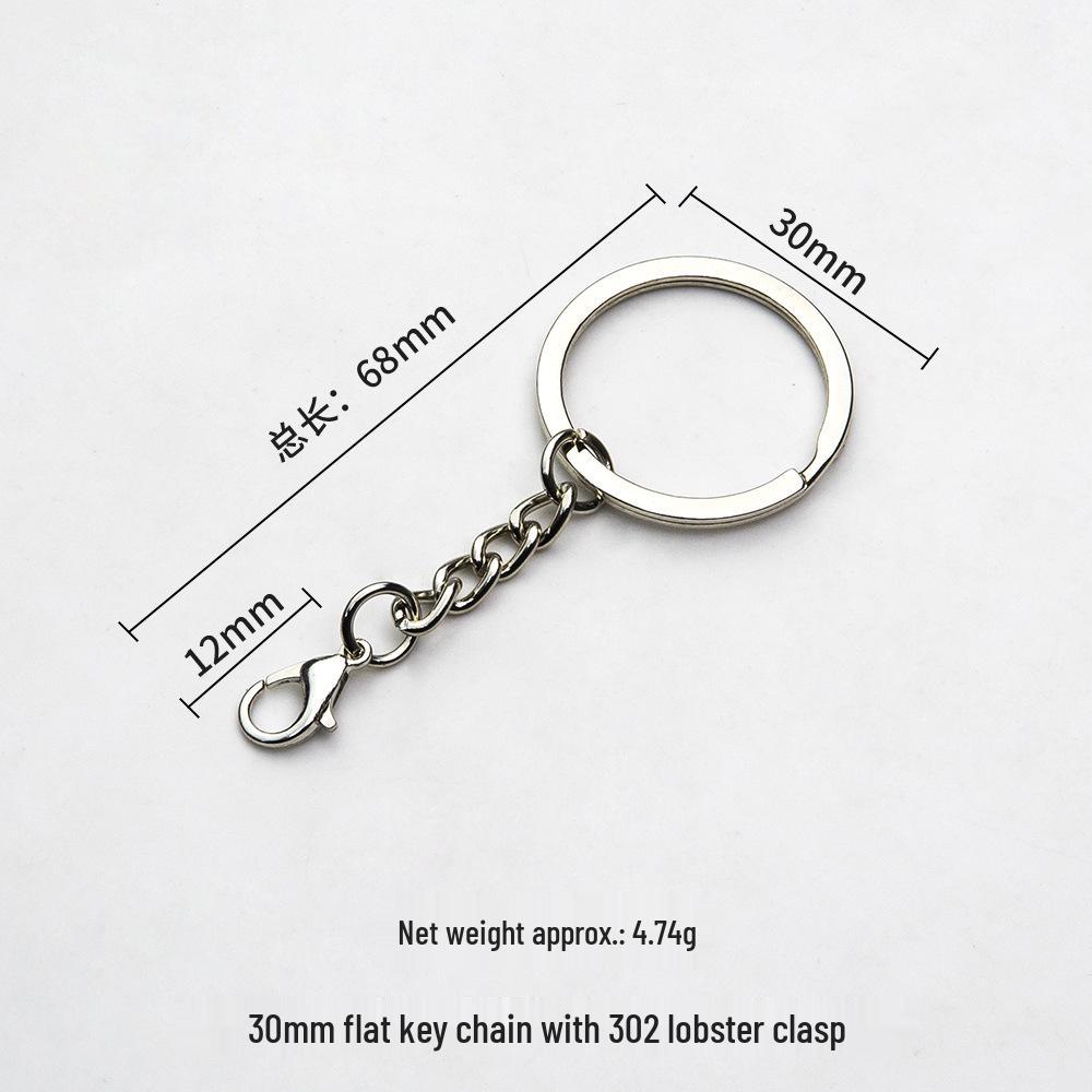 Eco-Friendly Nickel-Free Metal Keyring: DIY Jewelry Accessory, Split Ring Keychain with Doll Pendant
