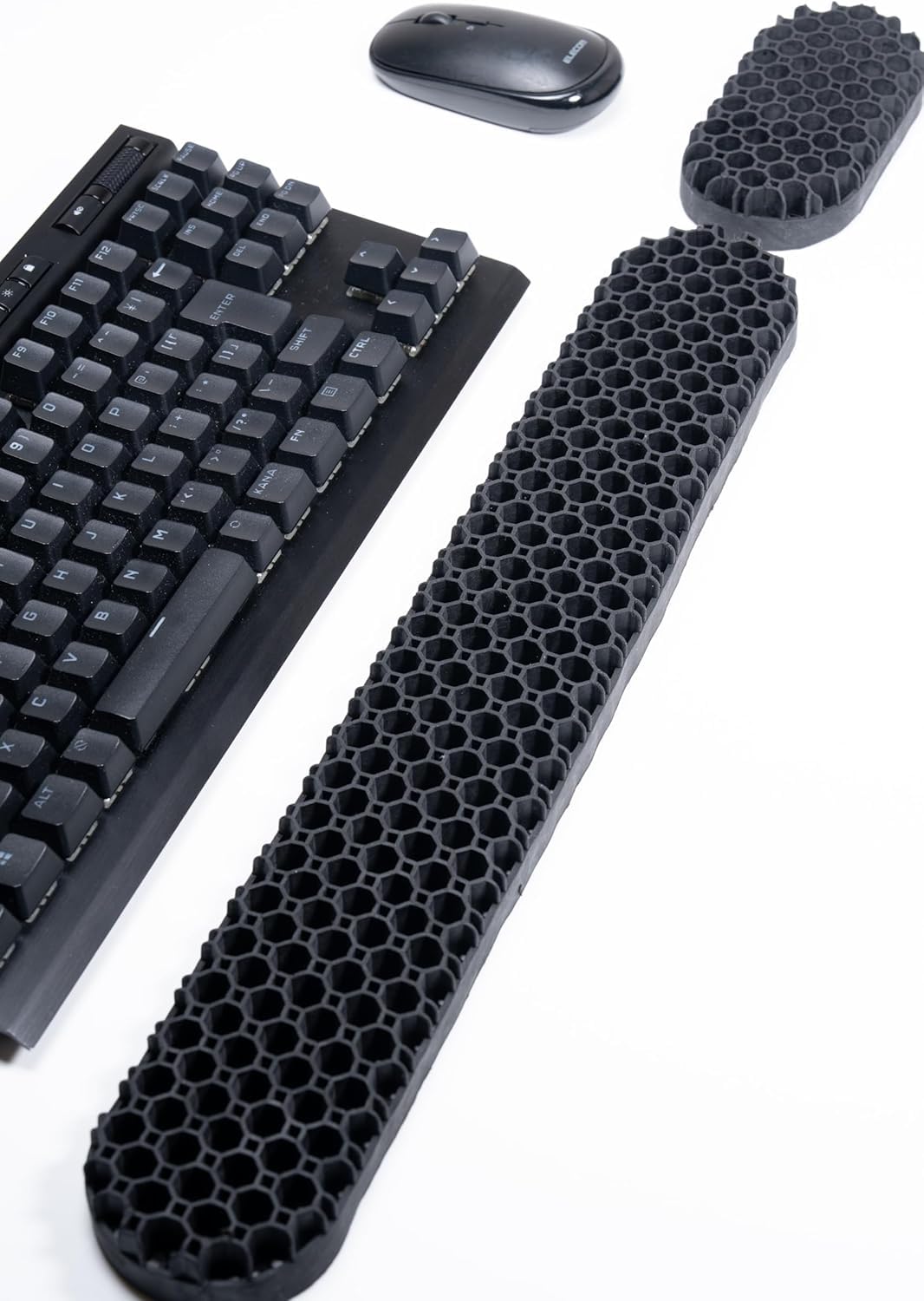 

Durability-Tested Washable Wrist RestPalm Rest with Octagonal TPE Construction, Ergonomic Design, and Work Efficiency Enhancement (Black, 45cm + 14cm)