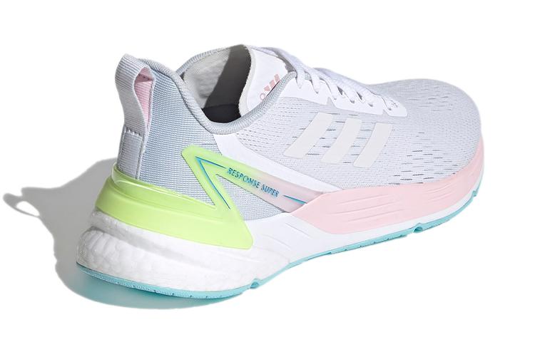 Adidas Response Slip Resistant And Breathable Low top Kids' Running Shoes White Pink Teenagers FY8887