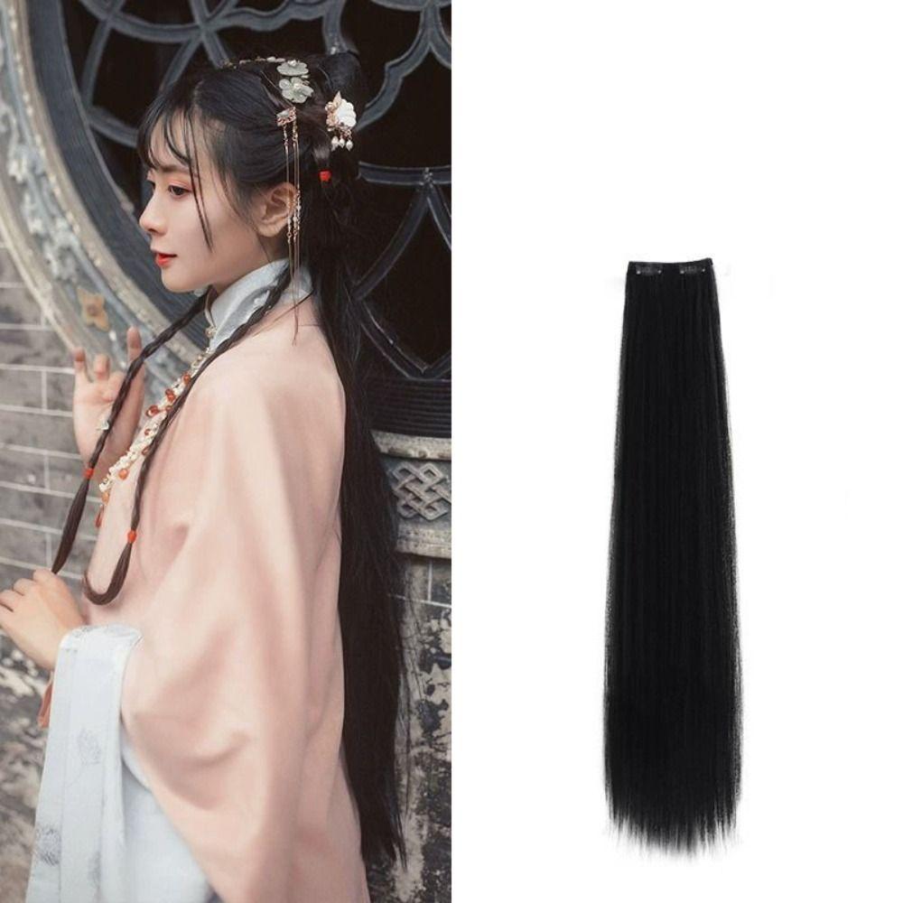 Traditional Long Straight Hair Piece Ancient Hanfu Wig Pads False Hanfu Wig Piece Women