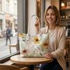 Sunflower Printed Tote Bag Large Fashion Casual Daily Handbag for Women