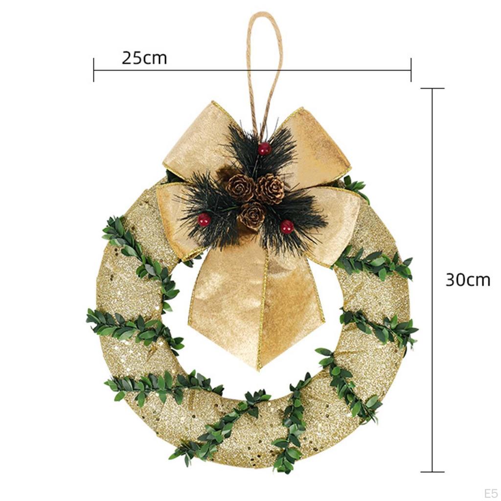 25cm Hanging Christmas Garland Xmas Wreath for Mantel Festival Ornaments