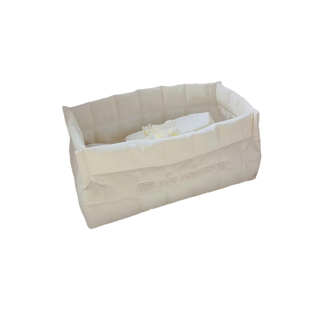 Sorting Box Storage Basket Desktop Clothing Organizers Portable Snack Storage  Sundry Storage бежевый