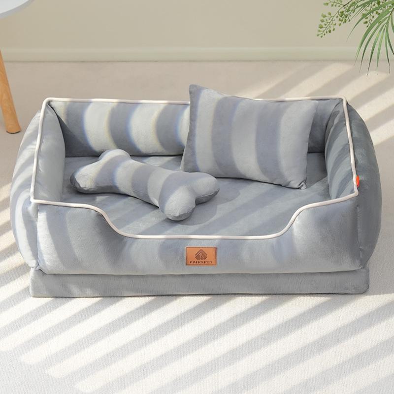 Four Seasons Universal Dog Bed: Soft Fabric Sleep Mat with Removable Egg Crate Foam