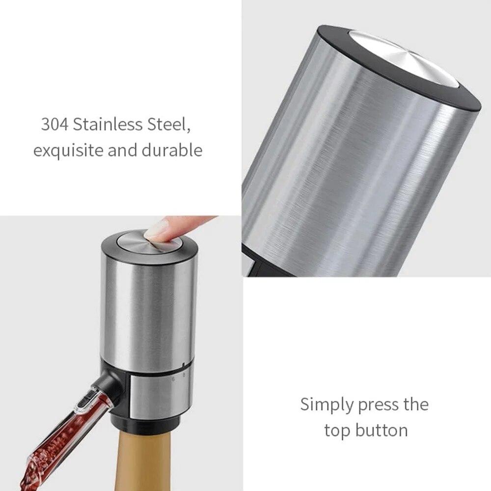 Weinkaraffe Trockenbatterie Elektrischer Weinausschenker Rotwein-Ausschenker Bankett-Weinaccessoires Abendessen-Date Weinausschenker