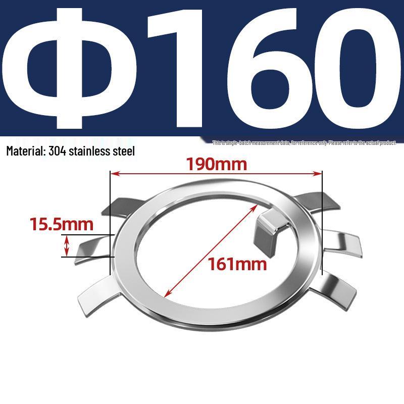 65MN Manganese 304 Stainless Steel Six-Claw Anti-Loosening Lock Nut Washer