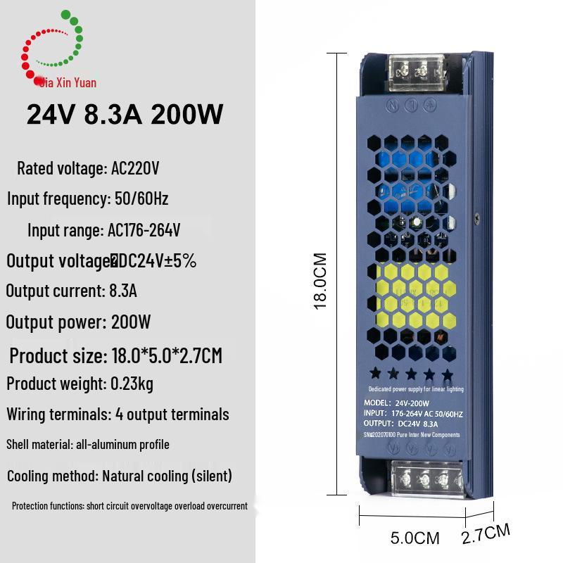 Schwarzes King Kong LED Netzteil Transformator 220V auf 12V/24V/48V, 60W-400W