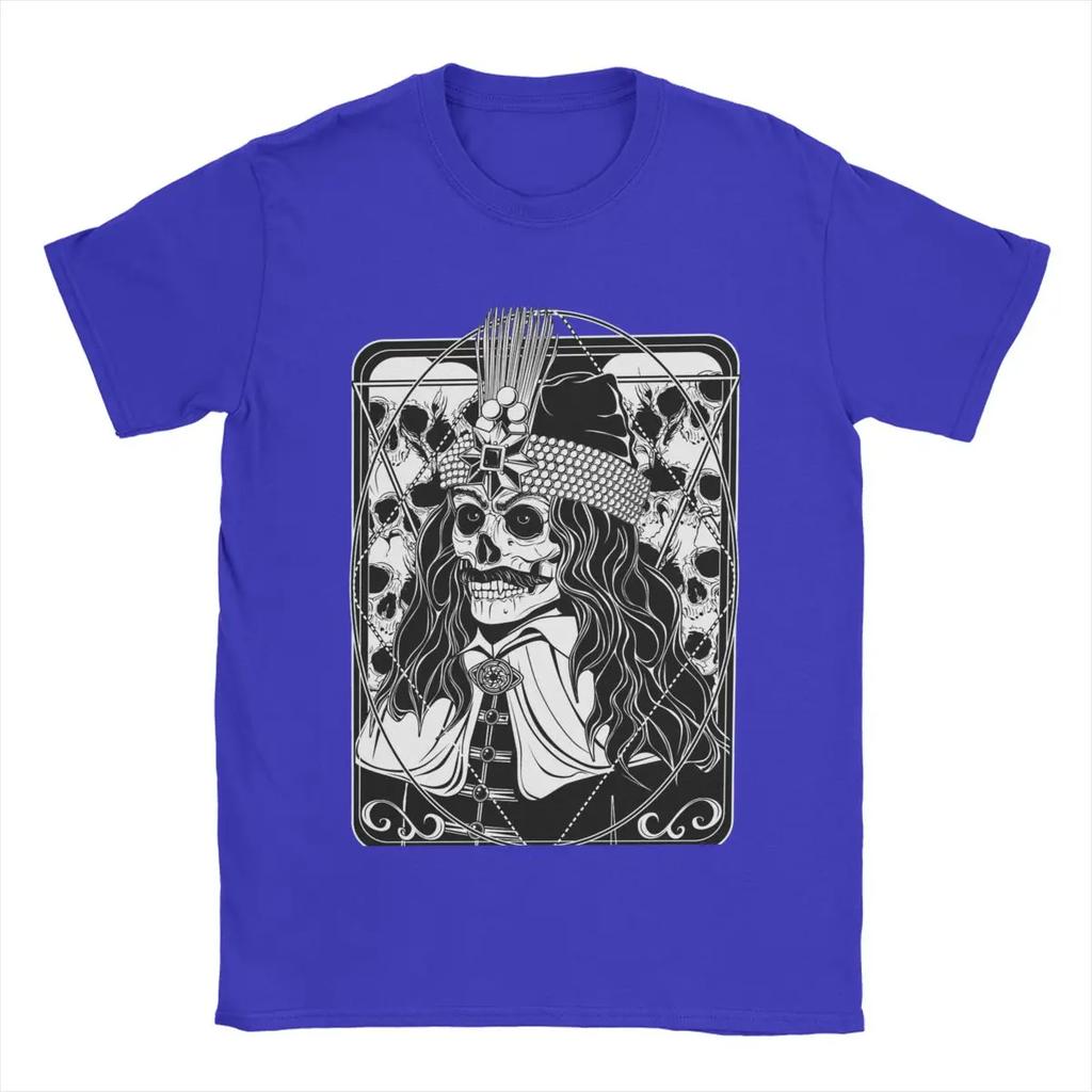 Men's T-Shirt Vlad Dracula A Skull Portrait Casual Pure Cotton Tee Shirt Short Sleeve T Shirts Crewneck Tops Graphic