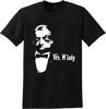 Parker Banded Collar T-Shirt Graphic Top Printed Tee Shirt Unisex Tee Black Men's