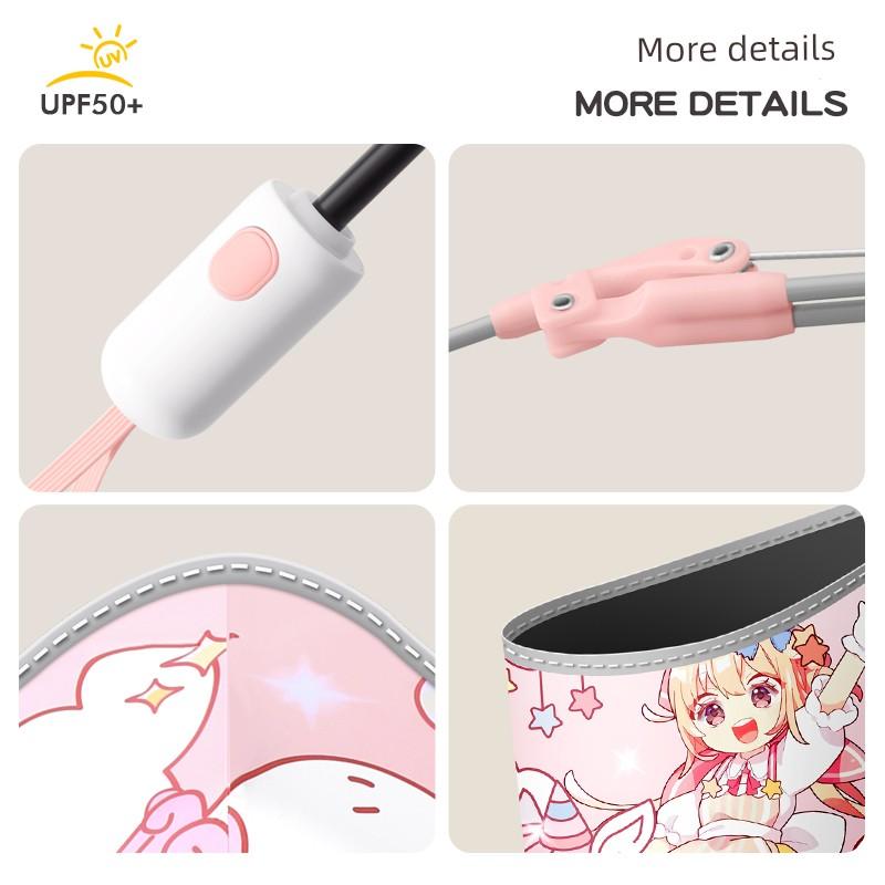 Children's Umbrella for Boys, Safe and Non-Rebound, Specially Designed for Female Primary School Students, with Rounded Corners, Dual-Use for Sun and